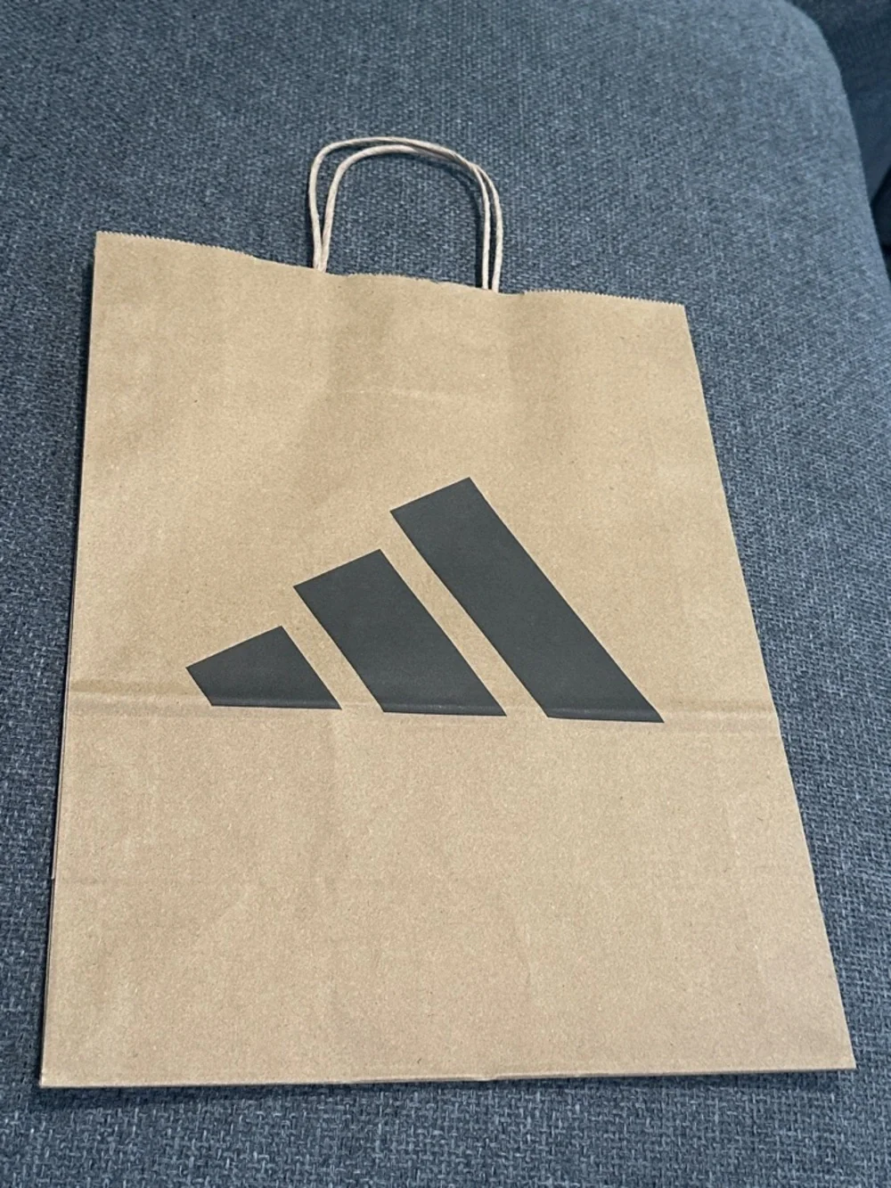 adidas Brown Paper Shopper Bag with Black Logo